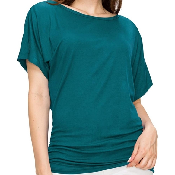 Made By Johnny Women's Solid Short Sleeve Top - Picture 11 of 11